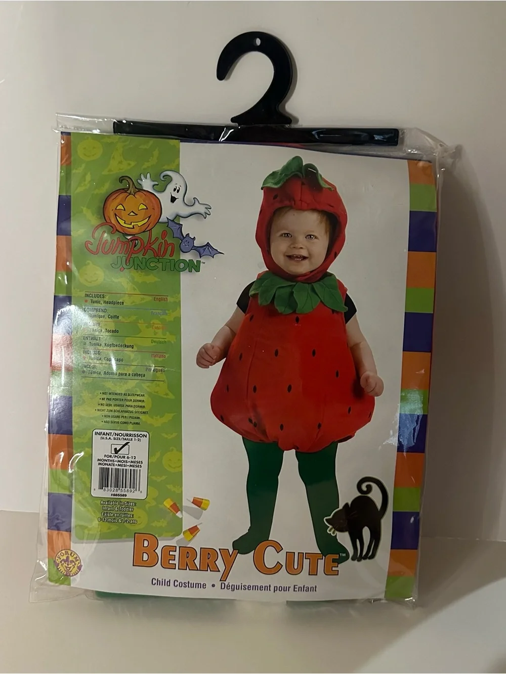Pumpkin Junction Baby 6-12M Berry Cute Strawberry Halloween Costume Rubies NEW